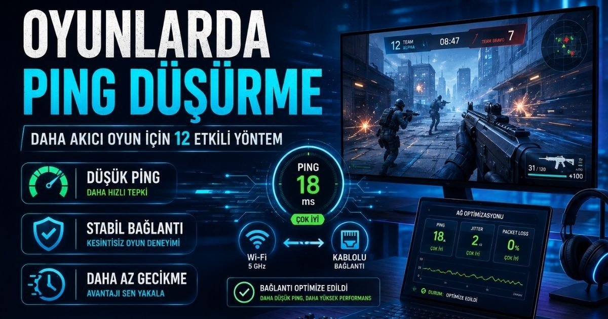 oyunlarda ping düşürme